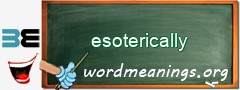 WordMeaning blackboard for esoterically